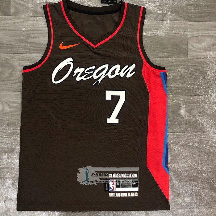 Camiseta Portland Trail Blazers Brandon Roy NO 7 Ciudad 2020-21 Marron